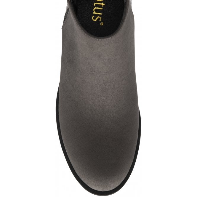  Grey & Black Snake-Print Anneka Ankle Boots | Lotus