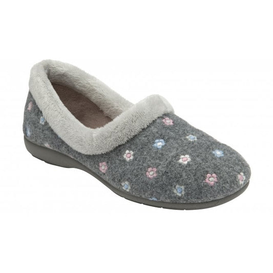  Grey Kylie Full Shoe Slippers | Lotus