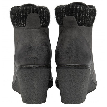  Grey Philomena Wedge Ankle Boots | Lotus 