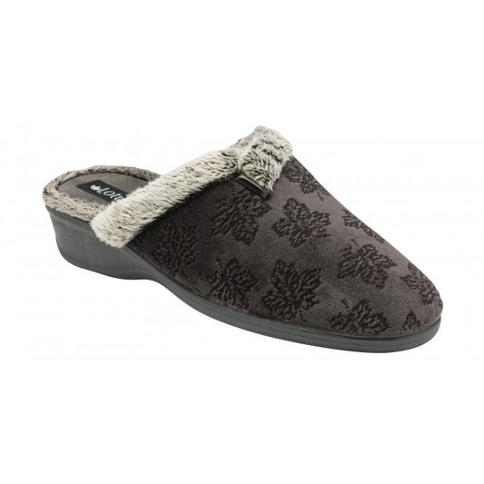  Grey Polly Mule Slippers | Lotus