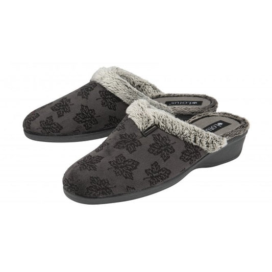  Grey Polly Mule Slippers | Lotus