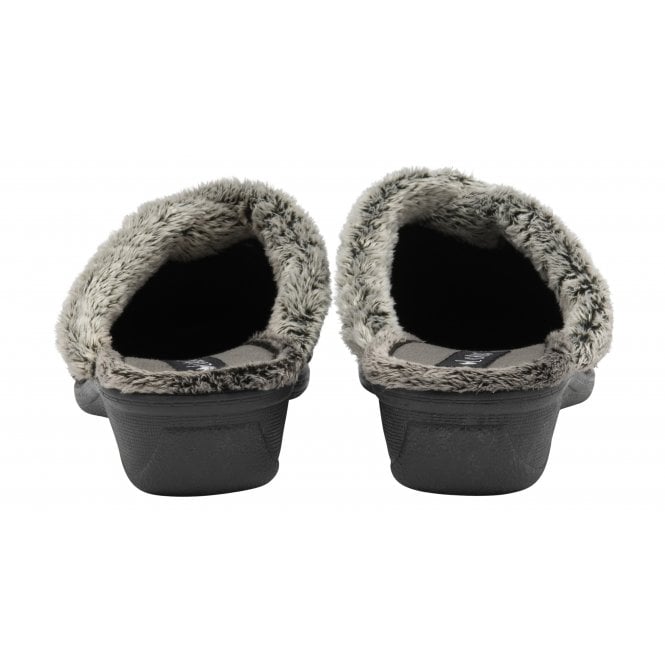  Grey Polly Mule Slippers | Lotus