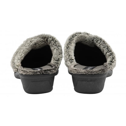  Grey Polly Mule Slippers | Lotus
