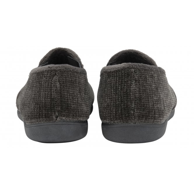  Grey Velour Sheldon Slippers | Lotus