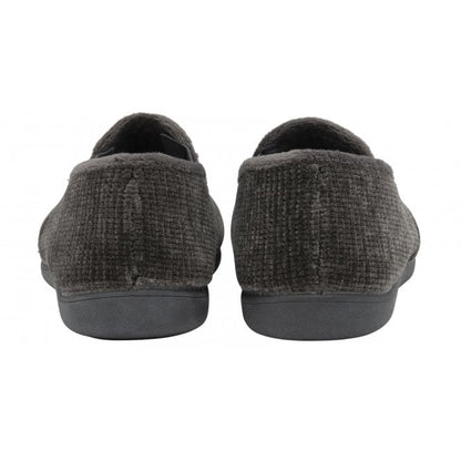  Grey Velour Sheldon Slippers | Lotus