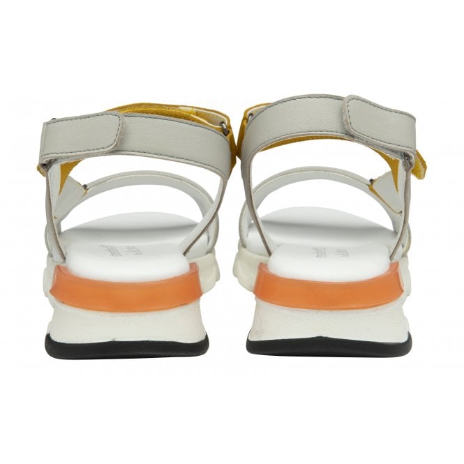  Grey & Yellow Leather Verena Open-Toe Sandals | Stressless By Lotus