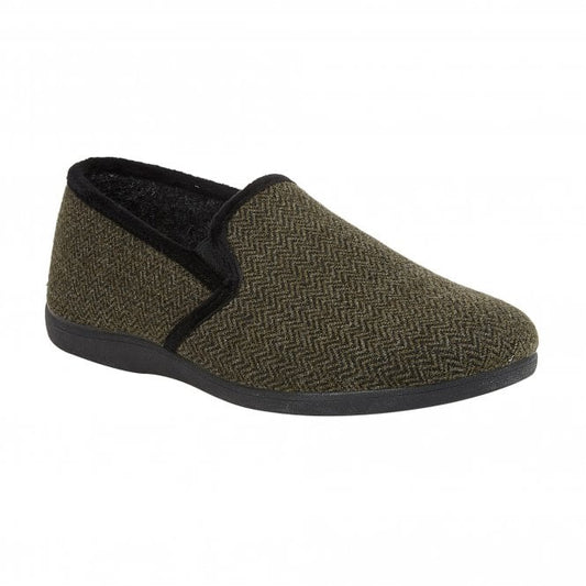  Khaki Clive Textile Slippers | Lotus