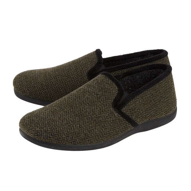 Khaki Clive Textile Slippers | Lotus