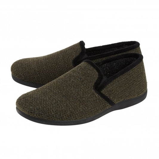  Khaki Clive Textile Slippers | Lotus