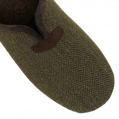  Khaki Textile Albert Slippers | Lotus