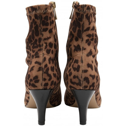  Leopard-Print Strech Microfibre Camilla Ankle Boots | Lotus
