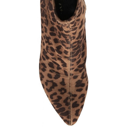  Leopard-Print Strech Microfibre Camilla Ankle Boots | Lotus