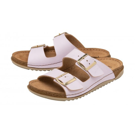  Lilac Cortona Open-Toe Mule Sandals | Lotus