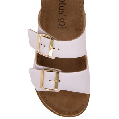  Lilac Cortona Open-Toe Mule Sandals | Lotus