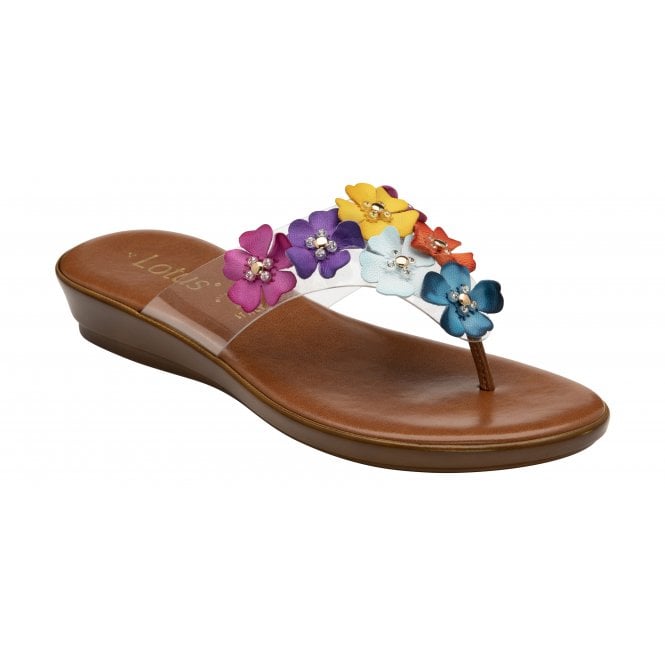  Multi-Bright Brittany Toe-Post Sandals | Lotus
