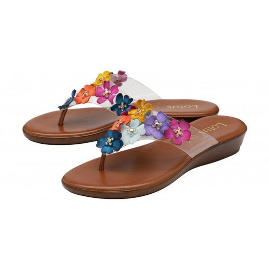  Multi-Bright Brittany Toe-Post Sandals | Lotus