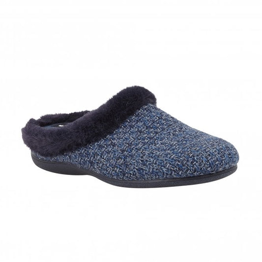  Navy Ada Textile Slippers | Lotus