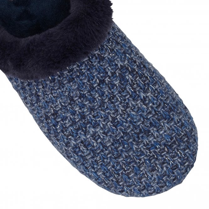  Navy Ada Textile Slippers | Lotus