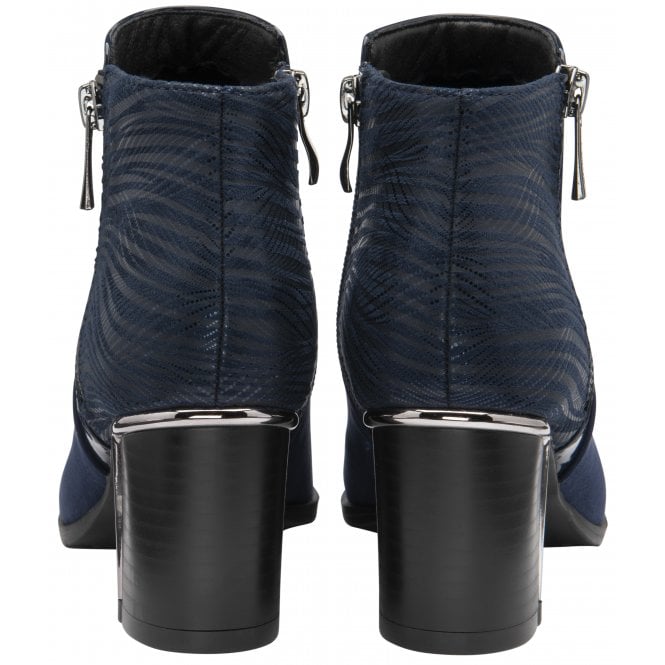  Navy & Animal-Print Rebecca Ankle Boots | Lotus