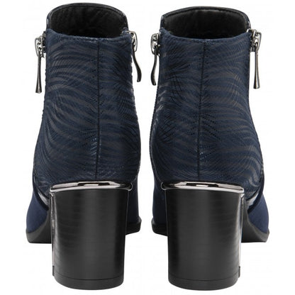  Navy & Animal-Print Rebecca Ankle Boots | Lotus