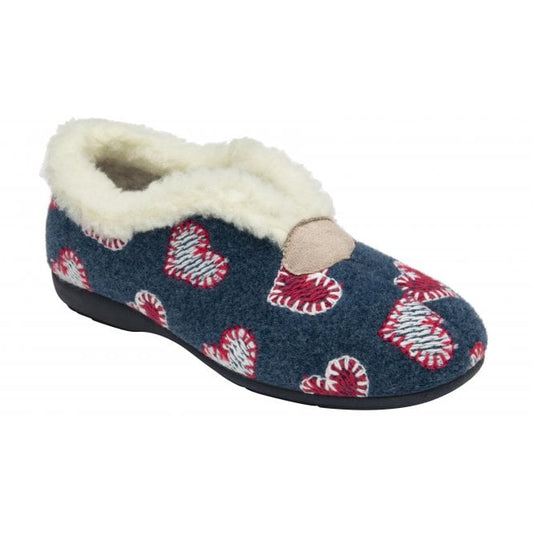  Navy Bernie Textile Slippers | Lotus