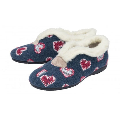  Navy Bernie Textile Slippers | Lotus