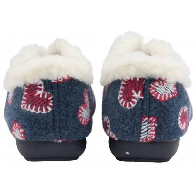  Navy Bernie Textile Slippers | Lotus