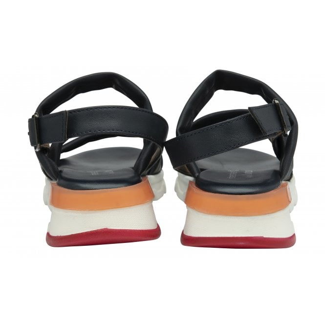  Navy Leather Fionne Slingback Sandals | Stressless By Lotus
