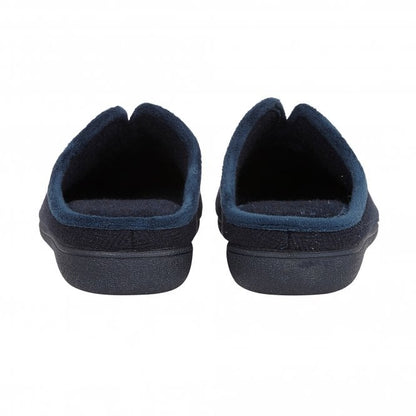  Navy Textile Albert Slippers | Lotus