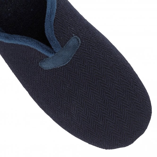 Navy Textile Albert Slippers | Lotus
