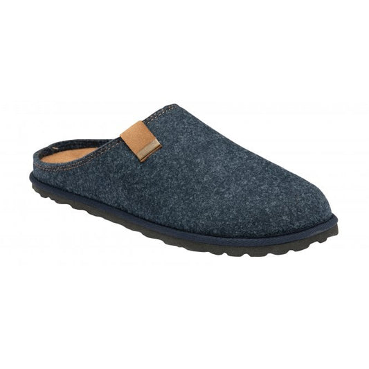  Navy Textile Sidney Mule Slippers | Lotus