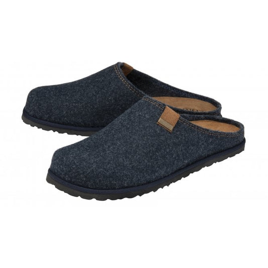  Navy Textile Sidney Mule Slippers | Lotus