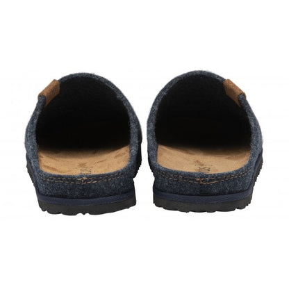  Navy Textile Sidney Mule Slippers | Lotus