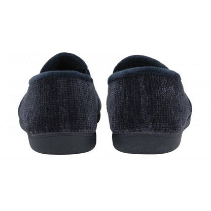 Navy Velour Sheldon Slippers | Lotus