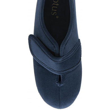 Navy Winnie Full Shoe Slippers | Lotus 