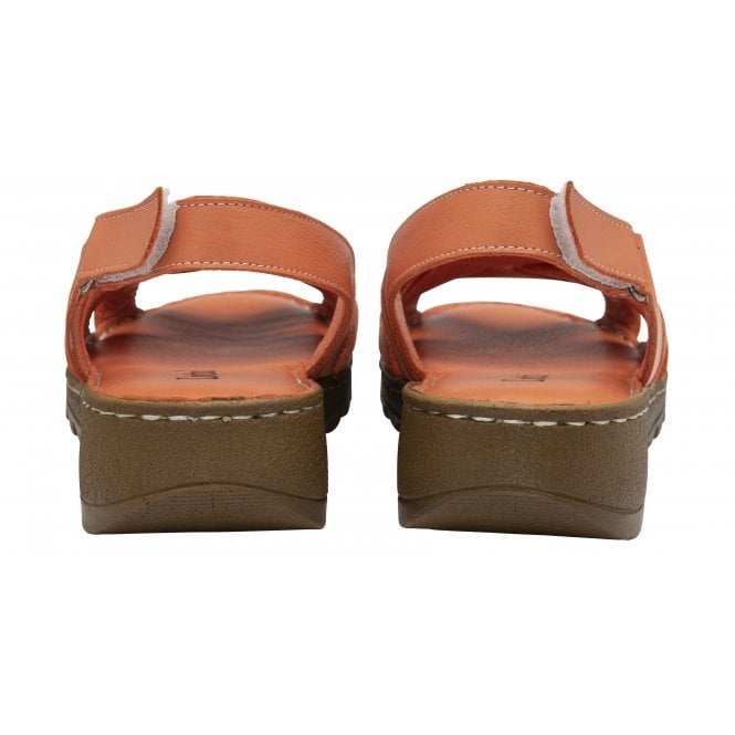  Orange Leather Ceylan Slingback Sandals | Lotus