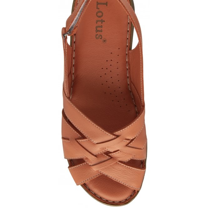  Orange Leather Ceylan Slingback Sandals | Lotus