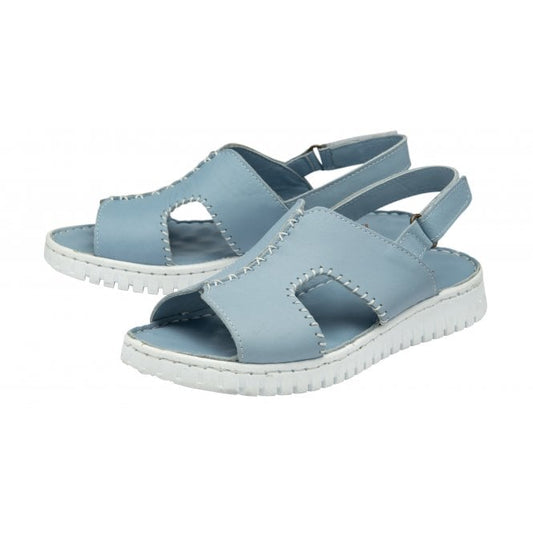  Pale Blue Leather Astrid Slingback Sandals | Lotus