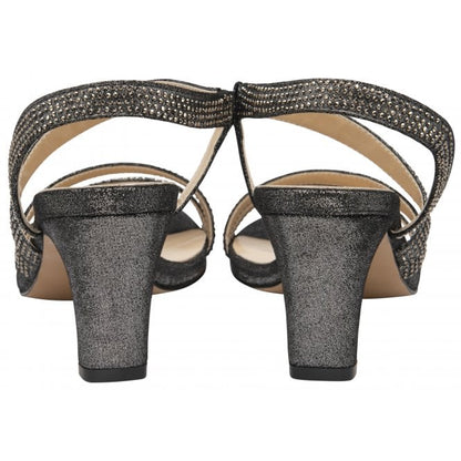  Pewter Bernadette Open-Toe Sandals | Lotus