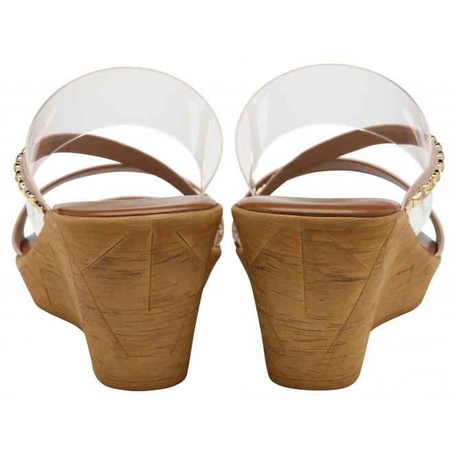  Pink Alma Mule Wedge Sandals | Lotus