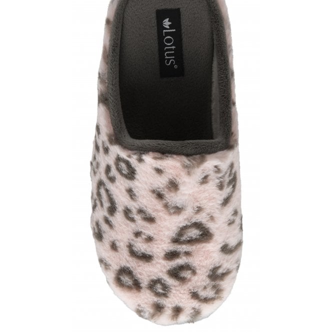  Pink Leopard-Print Cara Mule Slippers | Lotus
