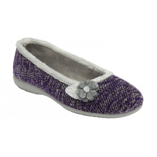  Purple Textile Shauna Ballerina Slippers | Lotus