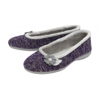  Purple Textile Shauna Ballerina Slippers | Lotus