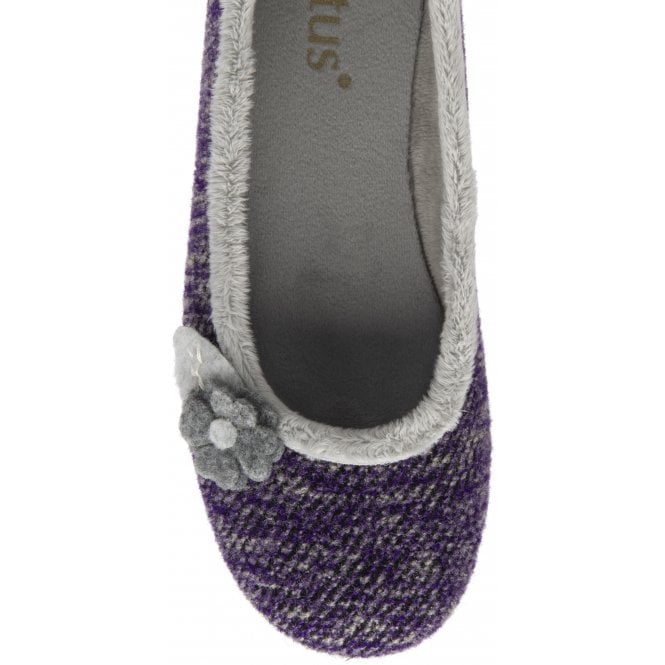  Purple Textile Shauna Ballerina Slippers | Lotus