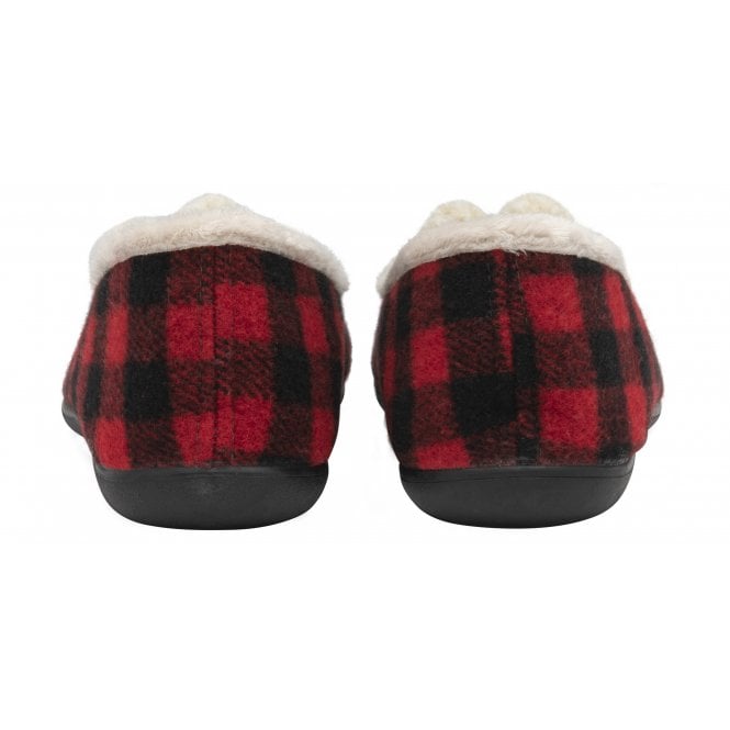  Red-Check Pippa Full Shoe Slippers | Lotus