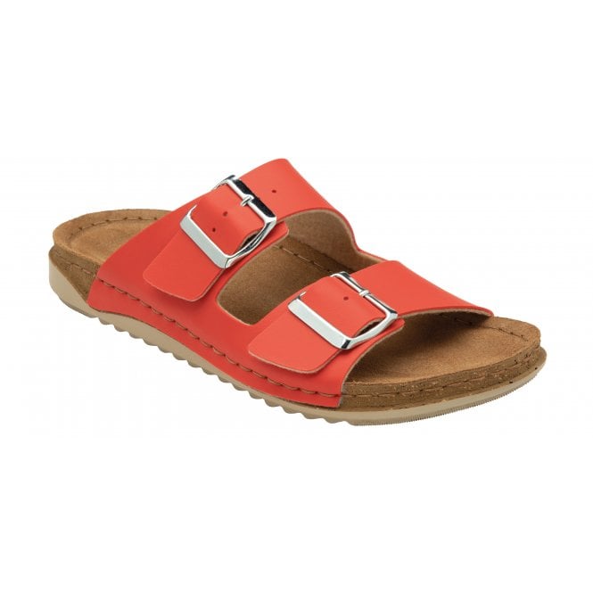  Red Cortona Open-Toe Mule Sandals | Lotus