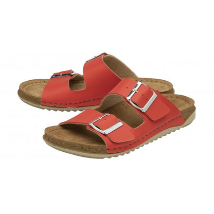  Red Cortona Open-Toe Mule Sandals | Lotus
