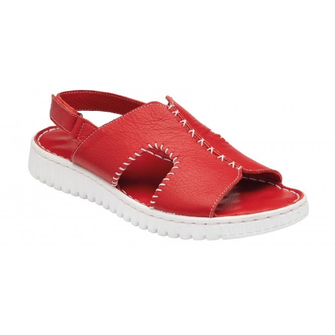  Red Leather Astrid Slingback Sandals | Lotus