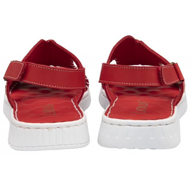  Red Leather Astrid Slingback Sandals | Lotus