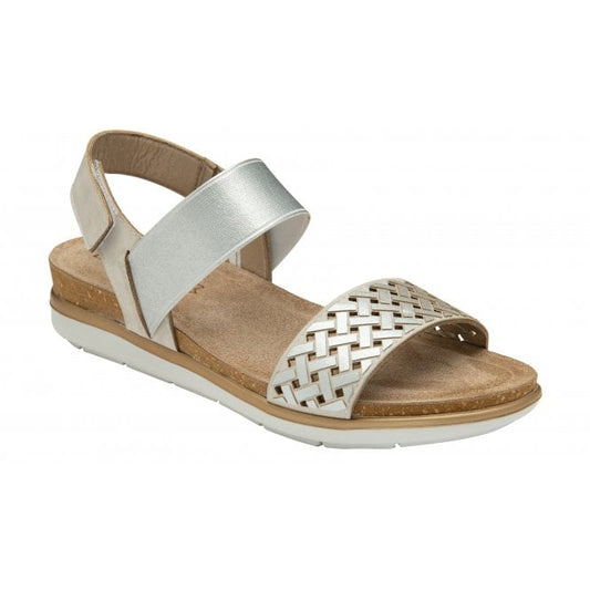  Silver Almalfi Ankle Strap Sandals | Lotus
